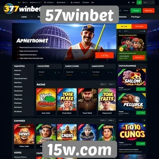 Interface amigável do site 57winbet